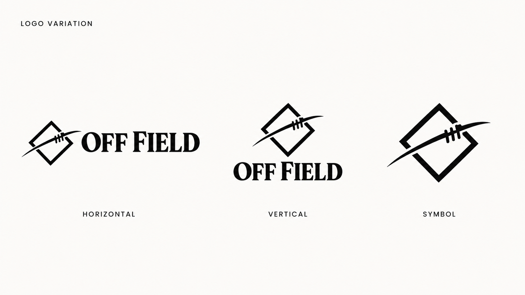 OFF FIELD 가로형 세로형 심볼 로고